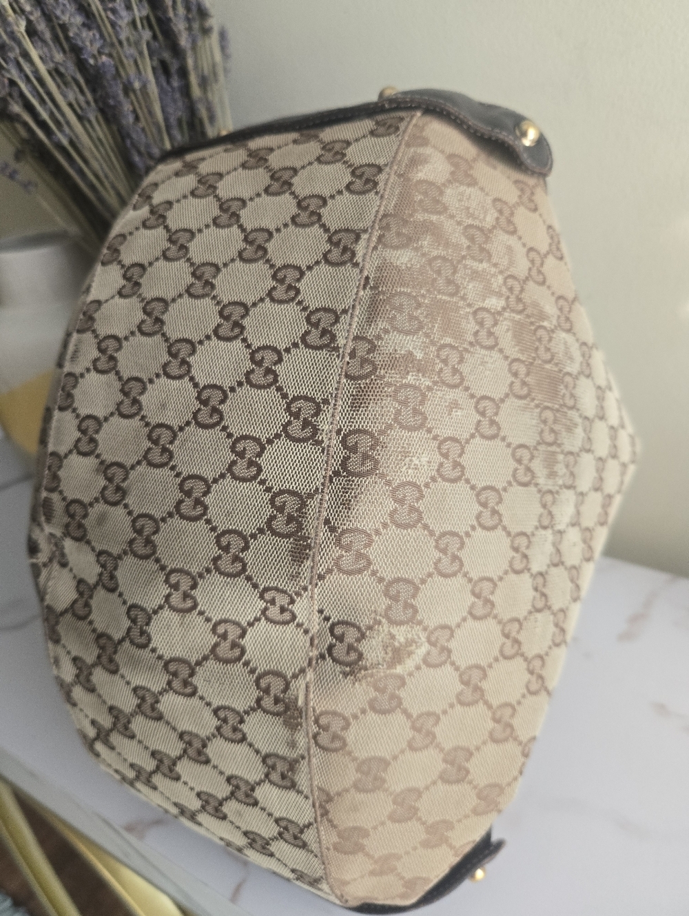 ⚠️COA⚠️Gucci Pelham Brown Monogram GG Canvas Tote Bag Fair Cindition - Picture 11 of 16